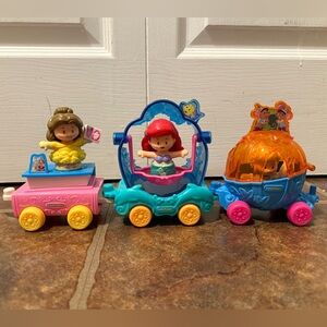 Fisher Price Little People Parade Cinderella, Ariel and Belle Floats